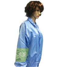 ISO RoHs Certified Dust Free ESD Garment Work Jacket in Long Sleeve for Cleanroom Use